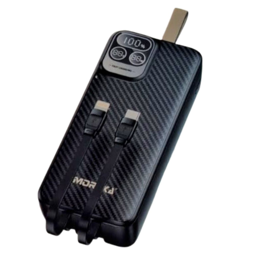 Power Bank Moreka K094 30000mAh 22.5W Cables C Lightning V8 - Imagen 2