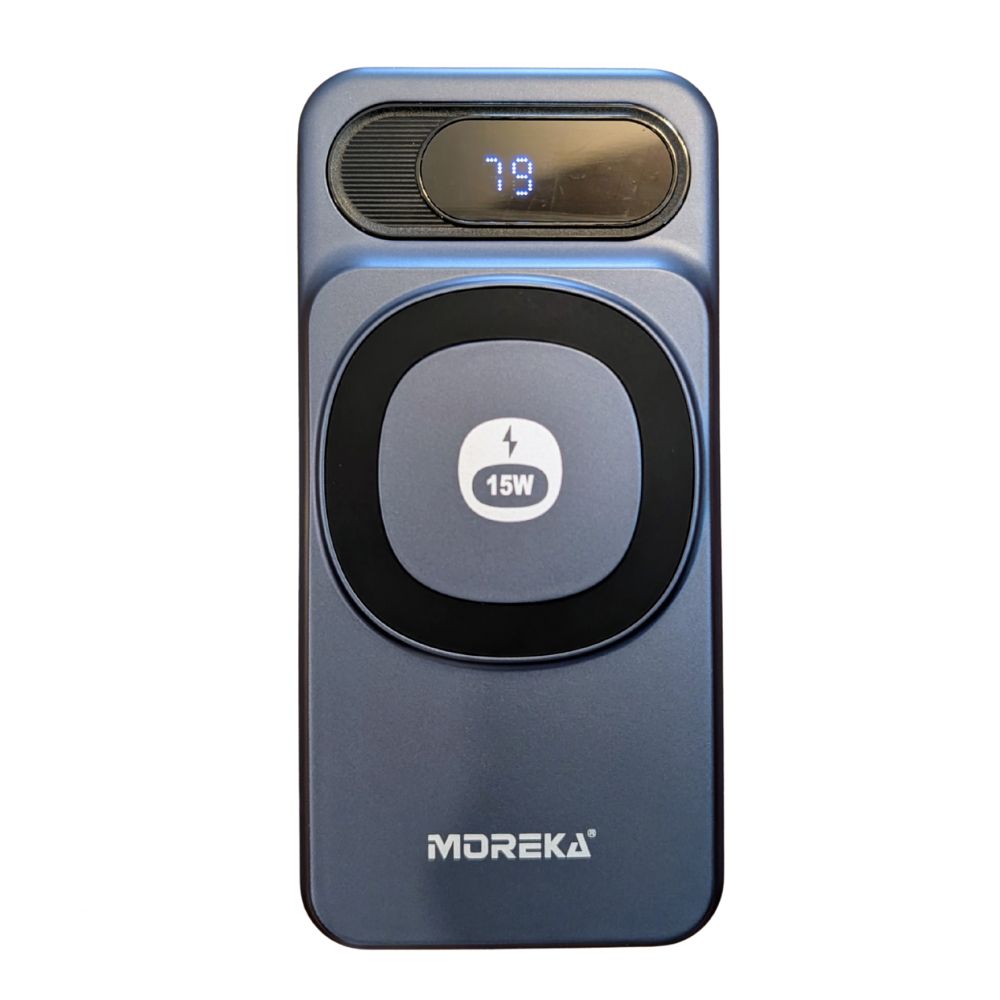 Power Bank Moreka K106 10000mAh 37Wh 15W magnética 22.5w máxima incluye cables - Imagen 1