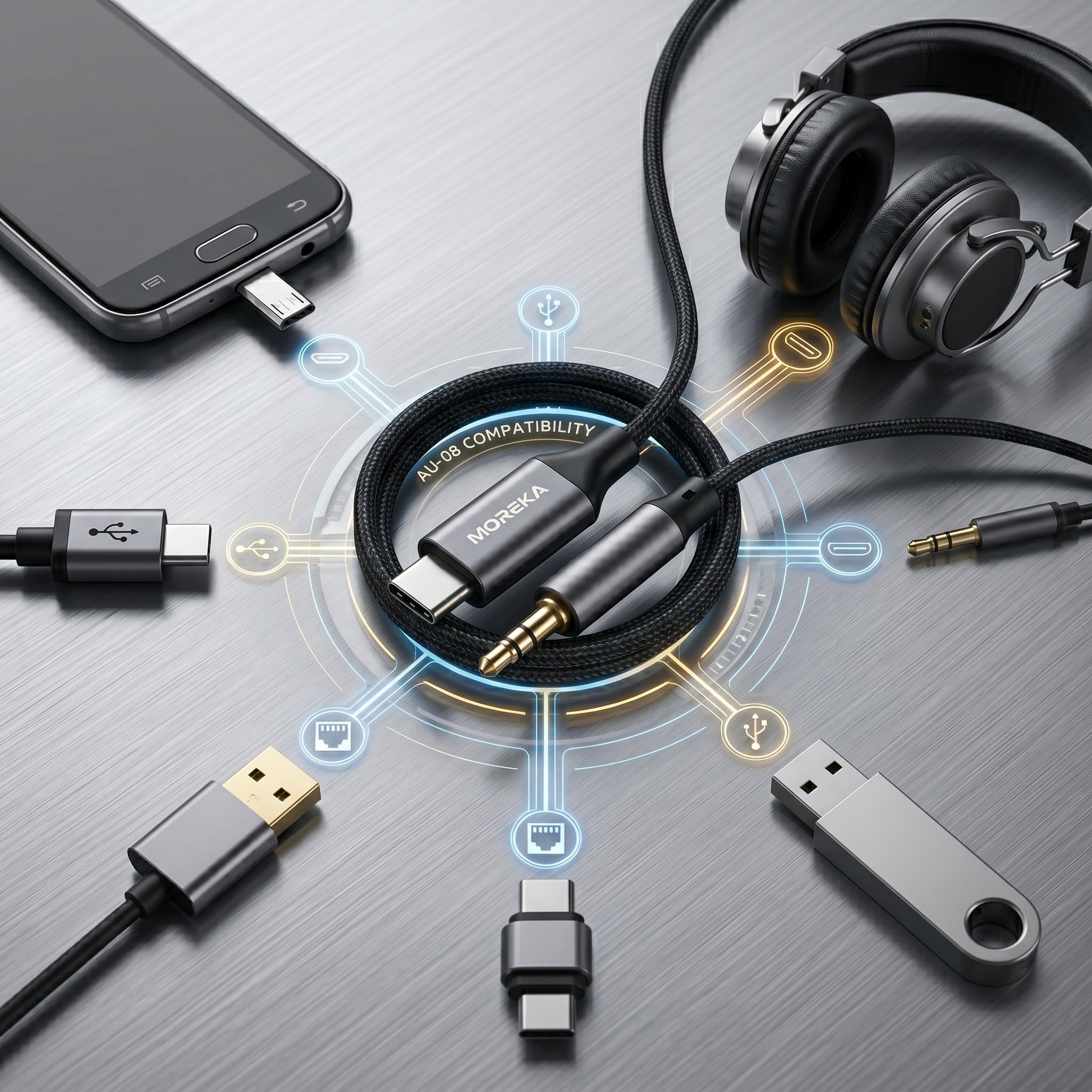 Convertidor USB C a auxiliar de 3,5 mm AU-08 - Imagen 3