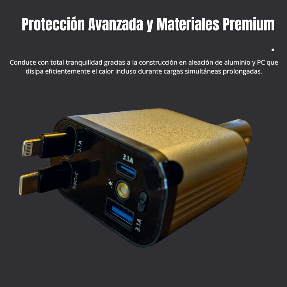 Plug in Turbo 66W PD30W 3.1A Moreka CP0091 PlugIn cables retractil IP y C - Imagen 6