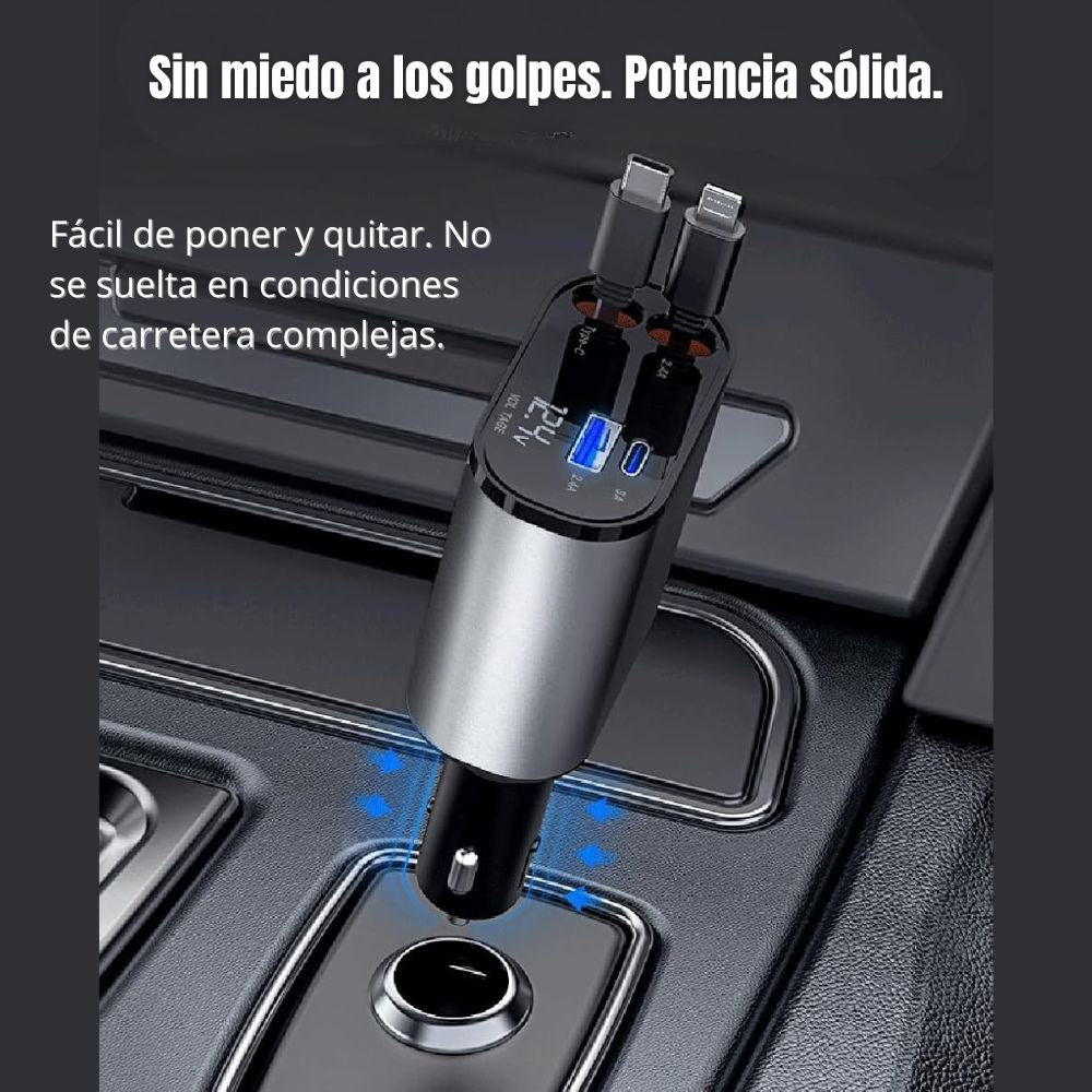 Plug in Turbo  66W PD30W 3.1A Moreka CP0091 PlugIn cables retractil IP y C - Imagen 8