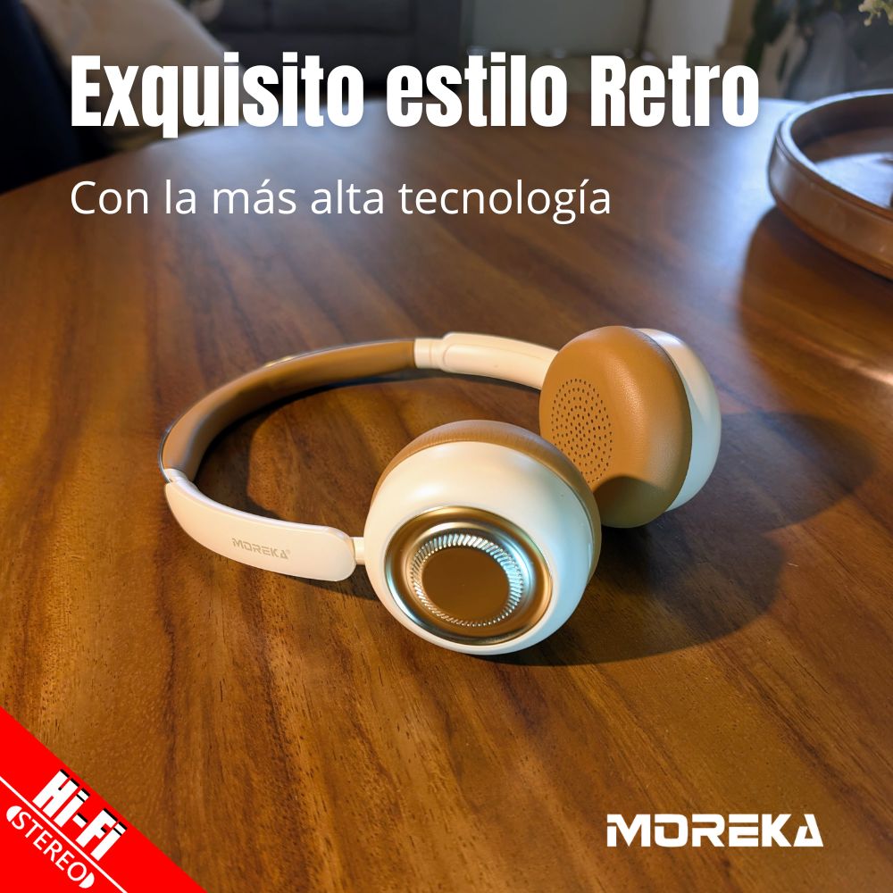 Audífonos BT V5.4 Moreka BL11 350mAh 40mm — Bluetooth 5.3 TWS - Imagen 2