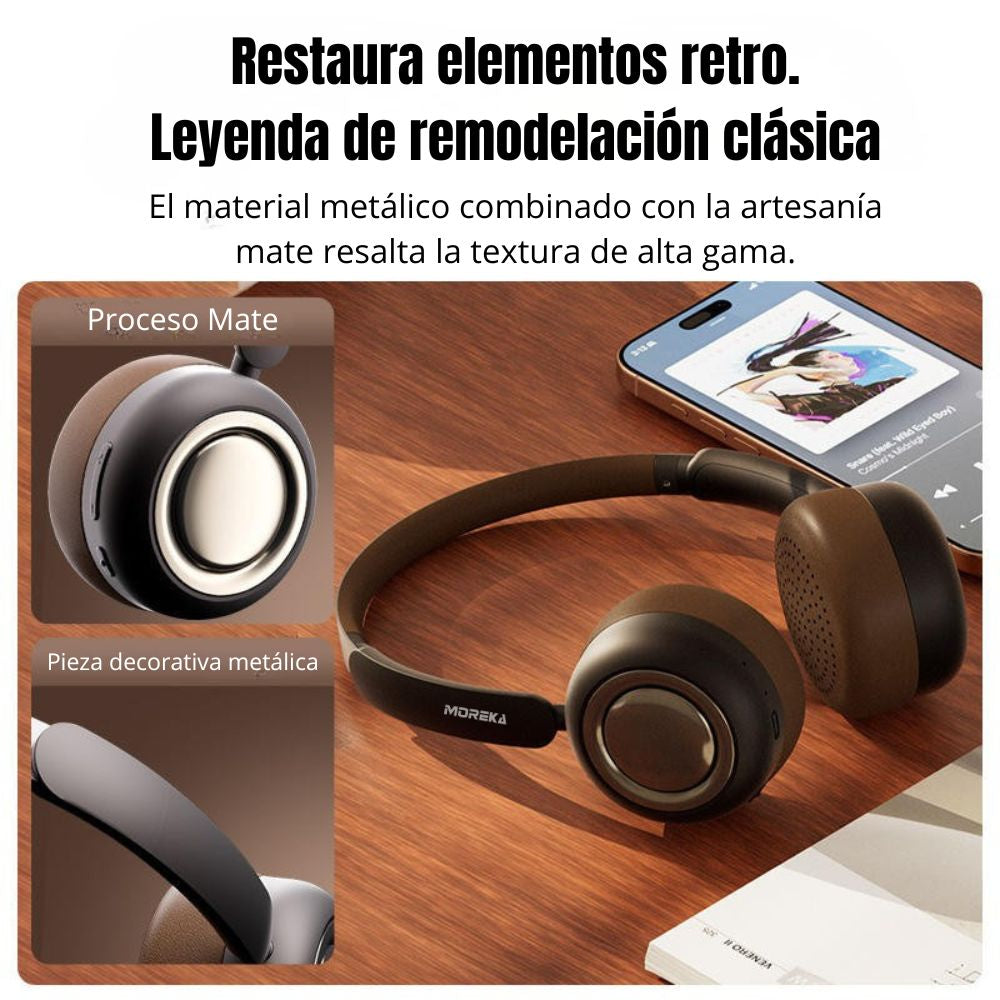 Audífonos BT V5.4 Moreka BL11 350mAh 40mm — Bluetooth 5.3 TWS - Imagen 6