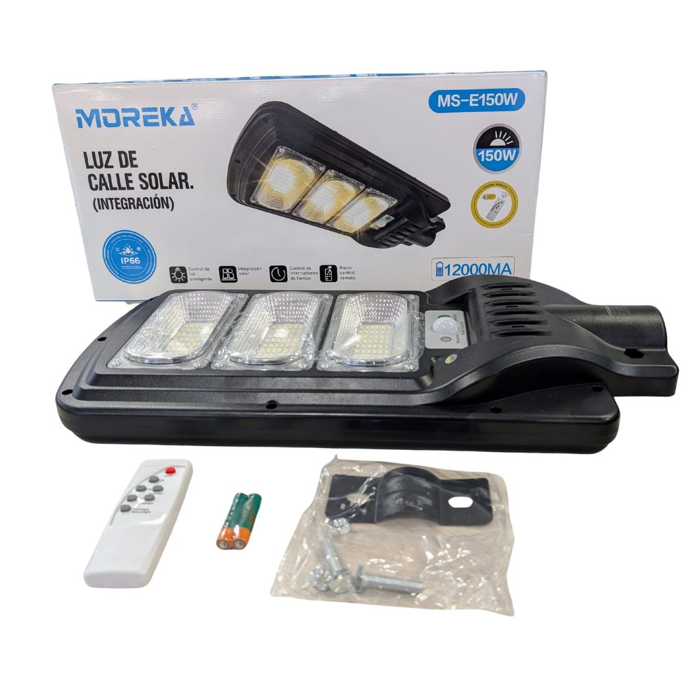 Luminaria Suburbana Alumbrado Publico Solar 150W con Sensor Movimiento MS-E150W - Imagen 2