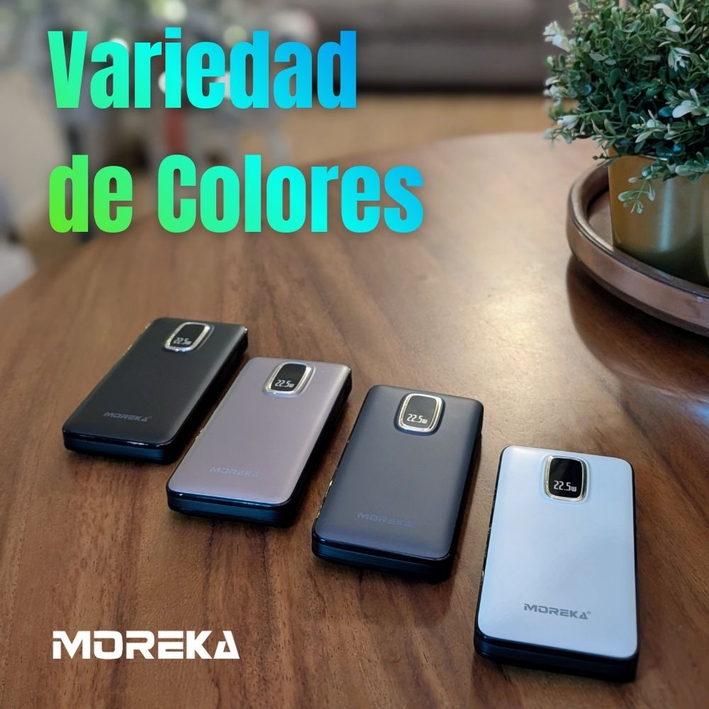 Power Bank Moreka K097 12000mAh 22.4W Cables C Lightning V8 - Imagen 6