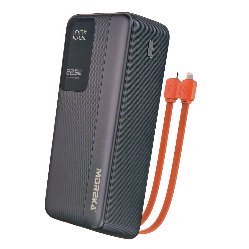 Power Bank Moreka K105 30000mAh 22.5W Cables C Lightning - Imagen 1