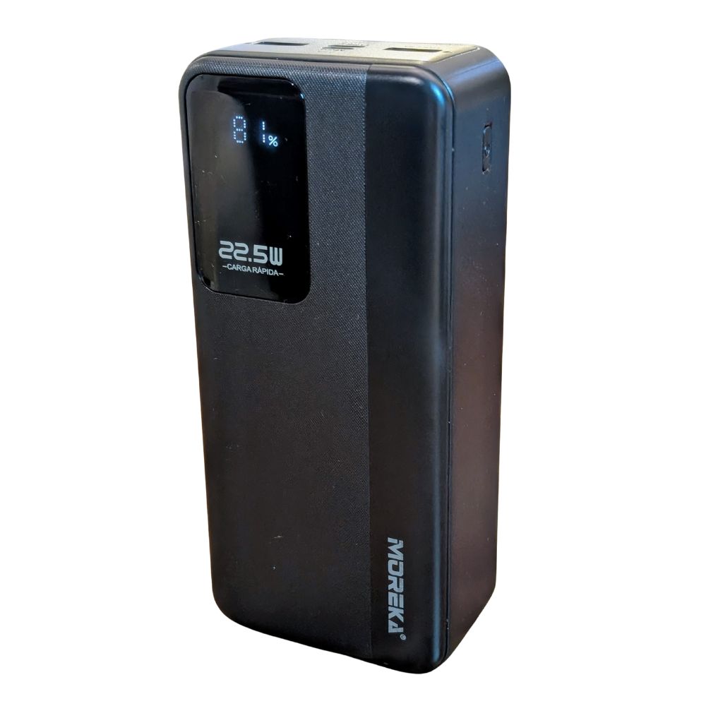 Power Bank Moreka K105 30000mAh 22.5W Cables C Lightning - Imagen 11