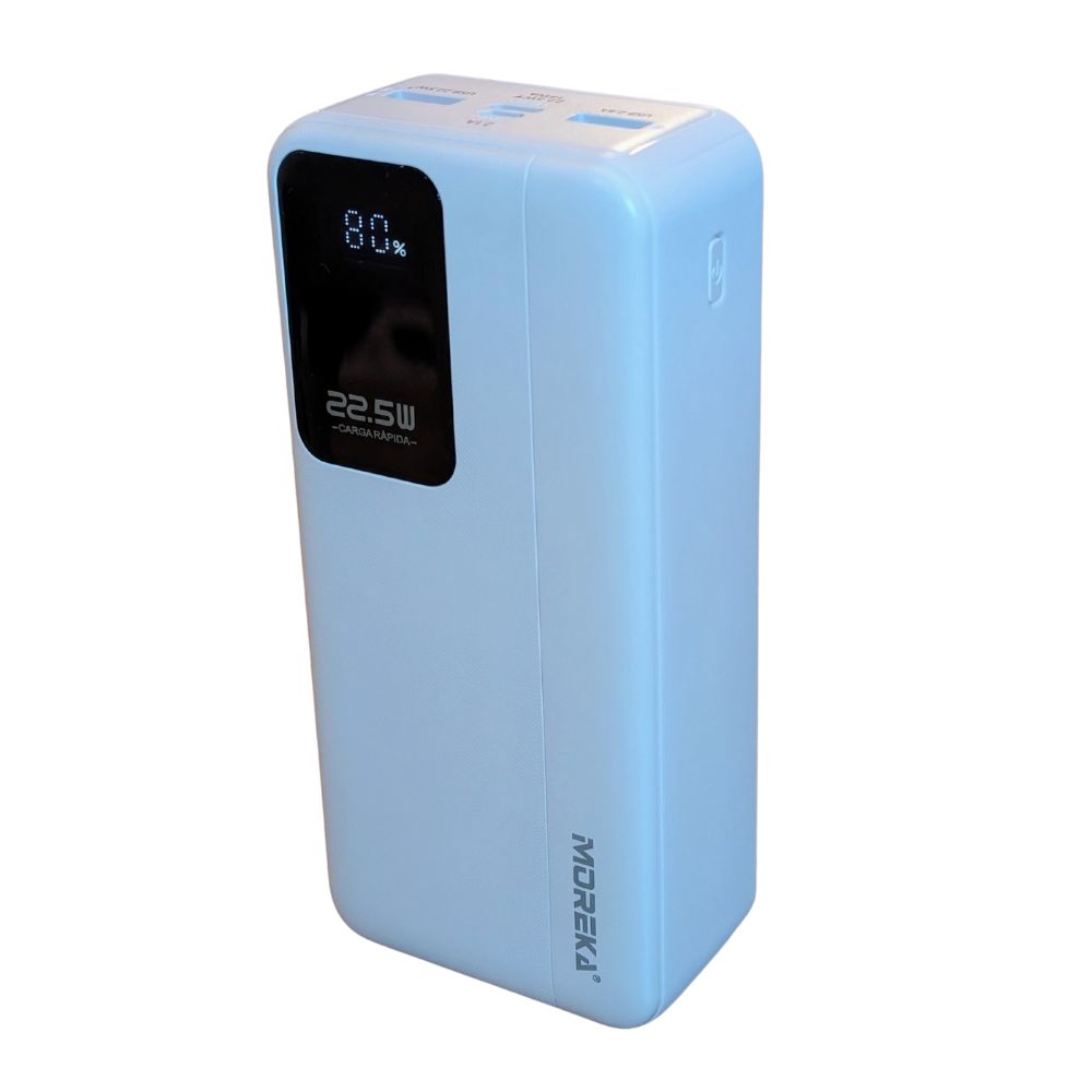Power Bank Moreka K105 30000mAh 22.5W Cables C Lightning - Imagen 10