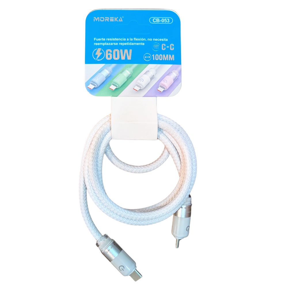 Cable Moreka Tipo C a C CB-053 60W carga rápida 1m - Imagen 9