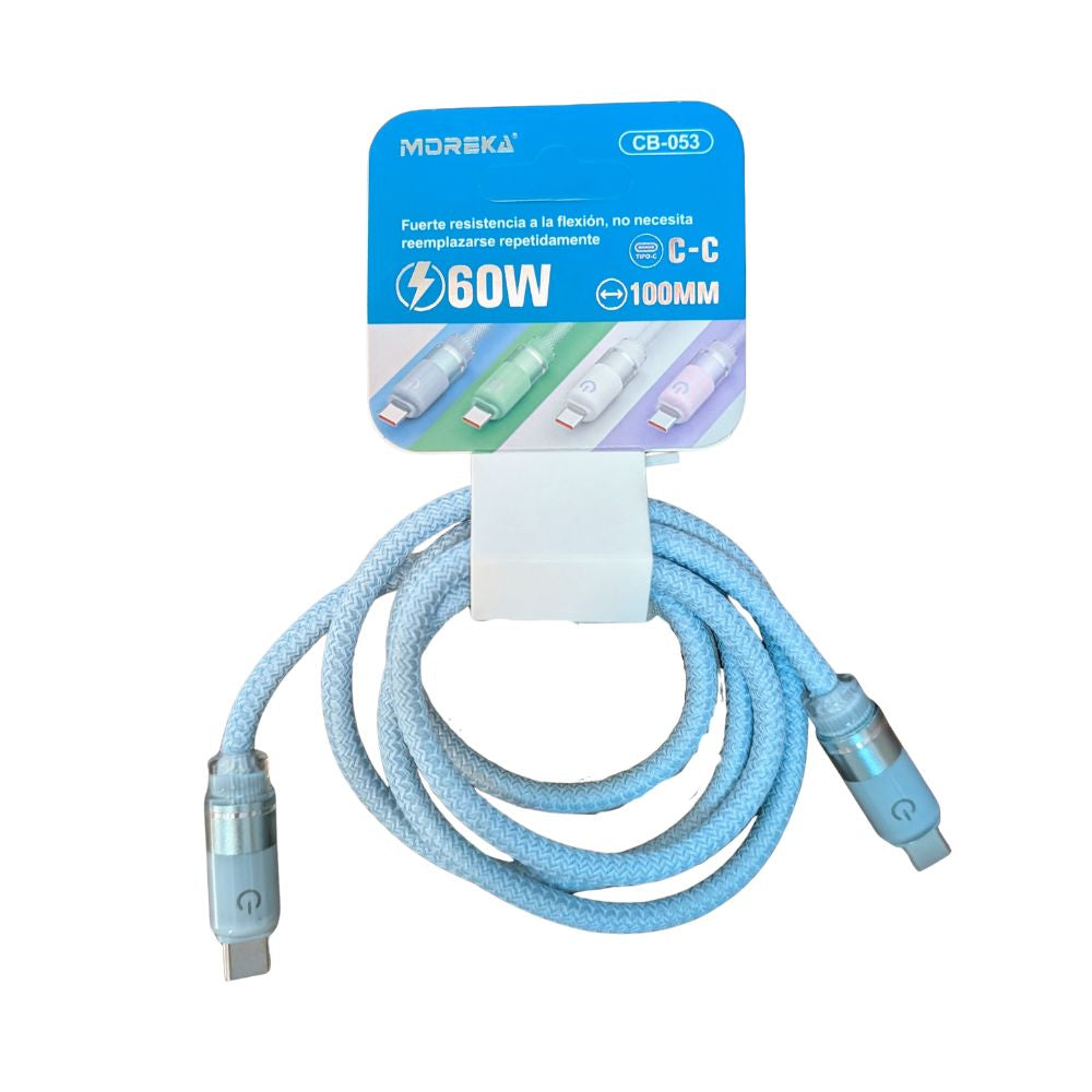 Cable Moreka Tipo C a C CB-053 60W carga rápida 1m - Imagen 10