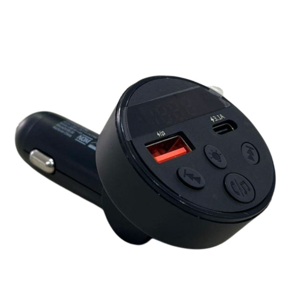 Plug In Cargador de Automóvil Moreka CP0080 45W 7 Puertos (USB + Tipo-C) Bluetooth 5.3 Llamadas Manos Libres Radio FM Transmisor MP3 Luz Ambiental 7 Colores - Imagen 4