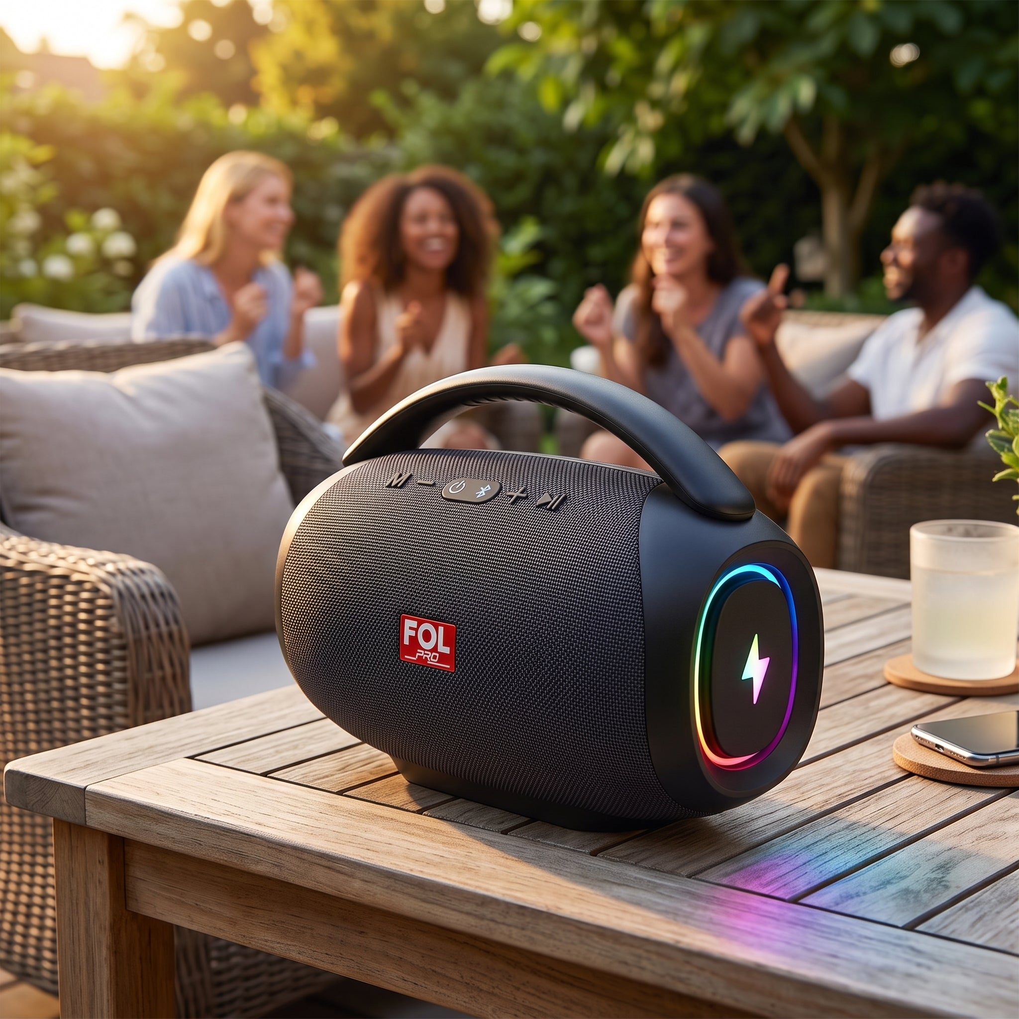 Bocina TWS Recargable Portátil FOL FS-R219: Sonido 50W - Imagen 6
