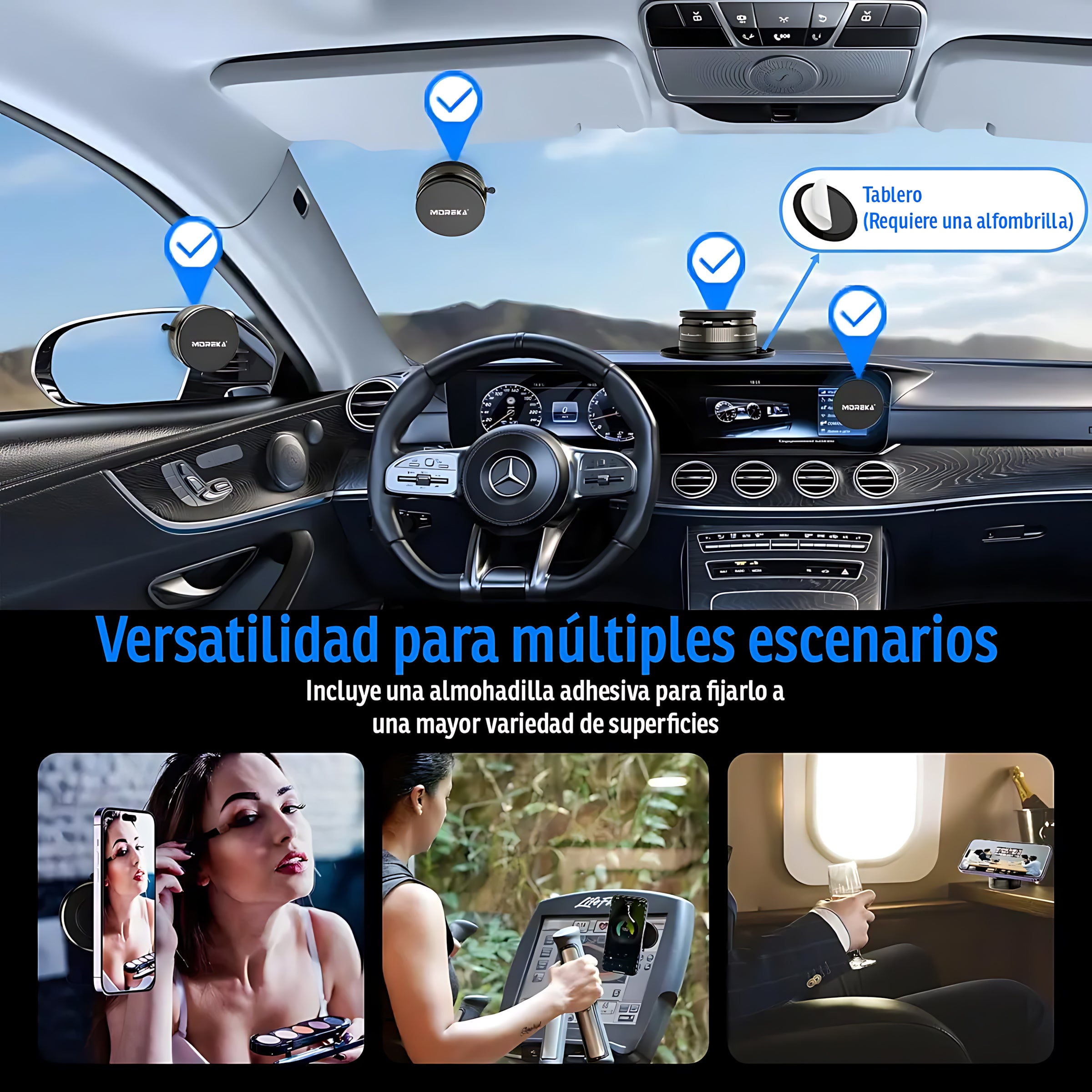 Soporte Magnético para Teléfono con Ventosa de Vacío MOREKA ZJ-015 - Imagen 4