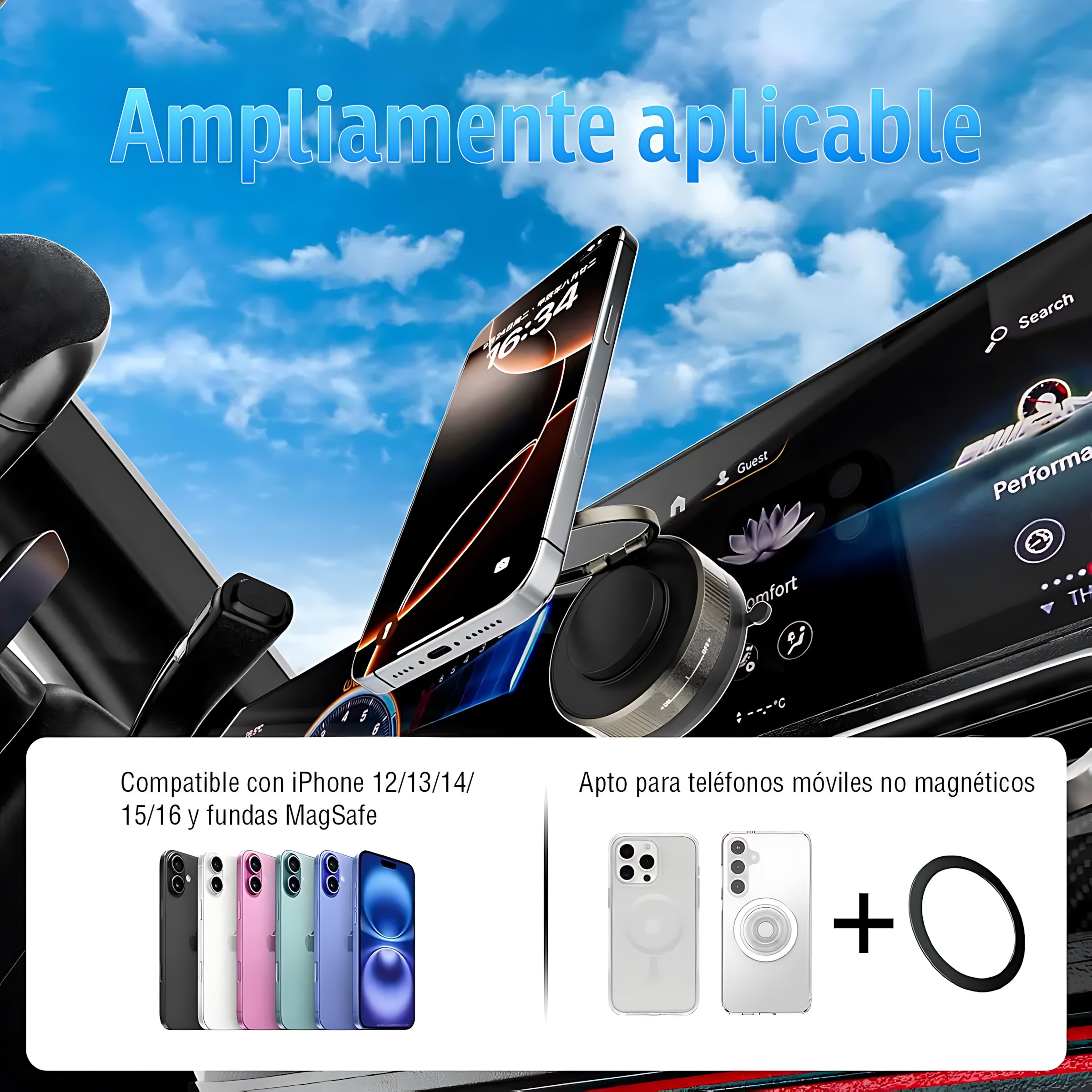 Soporte Magnético para Teléfono con Ventosa de Vacío MOREKA ZJ-015 - Imagen 7