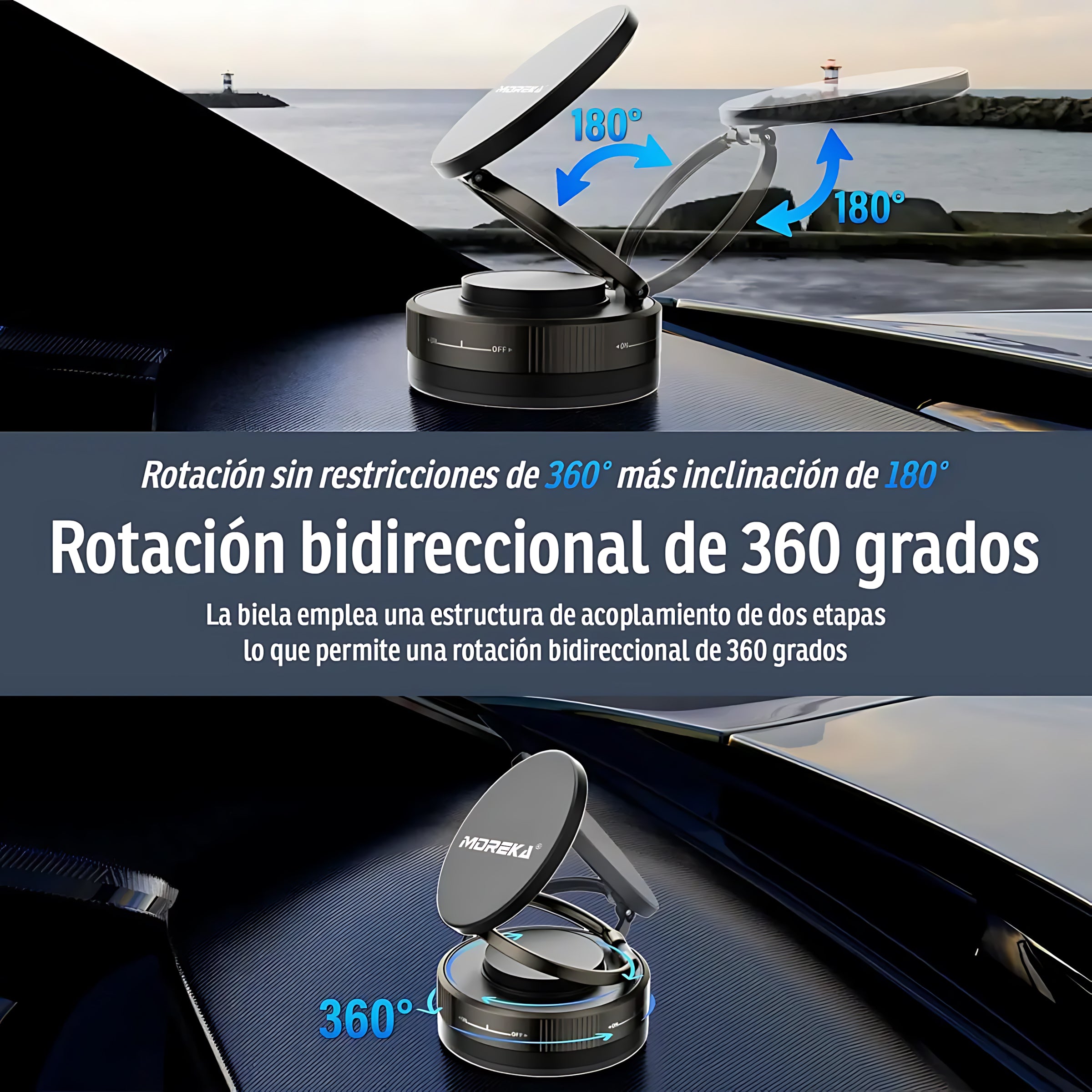 Soporte Magnético para Teléfono con Ventosa de Vacío MOREKA ZJ-015 - Imagen 9