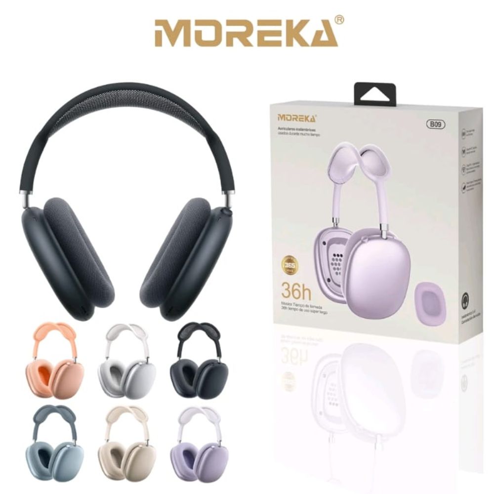 Audífonos Bluetooth V5.4 Moreka B09 400mAh - Imagen 2