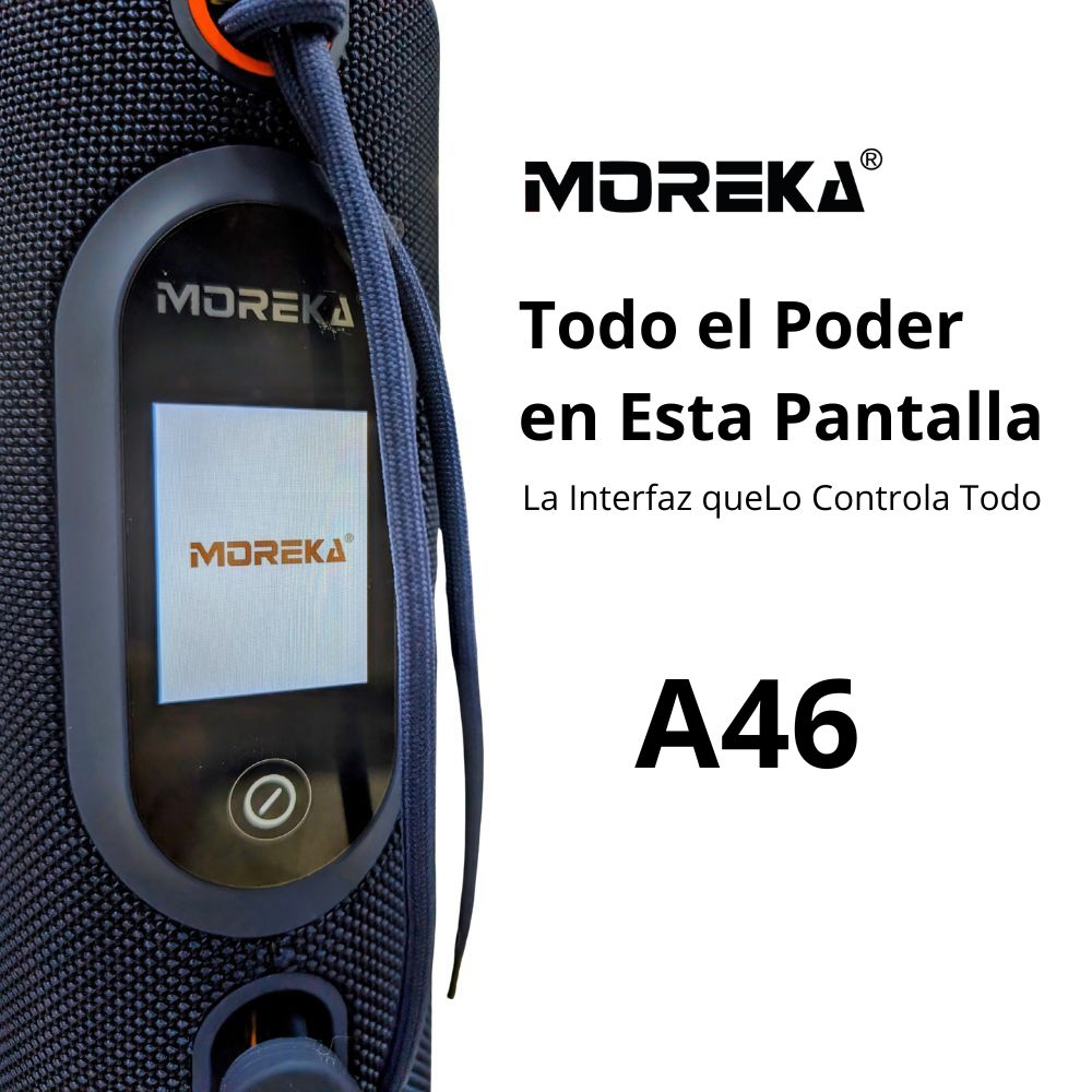 Bocina Moreka A46 Pantalla Táctil LCD multifunción 30W 3600mAh 10hrs de bateria IPX6 - Imagen 2