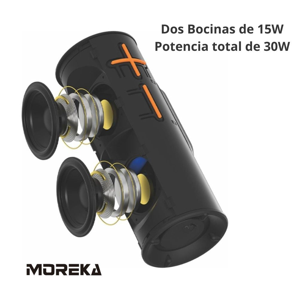 Bocina Moreka A46 Pantalla Táctil LCD multifunción 30W 3600mAh 10hrs de bateria IPX6 - Imagen 5