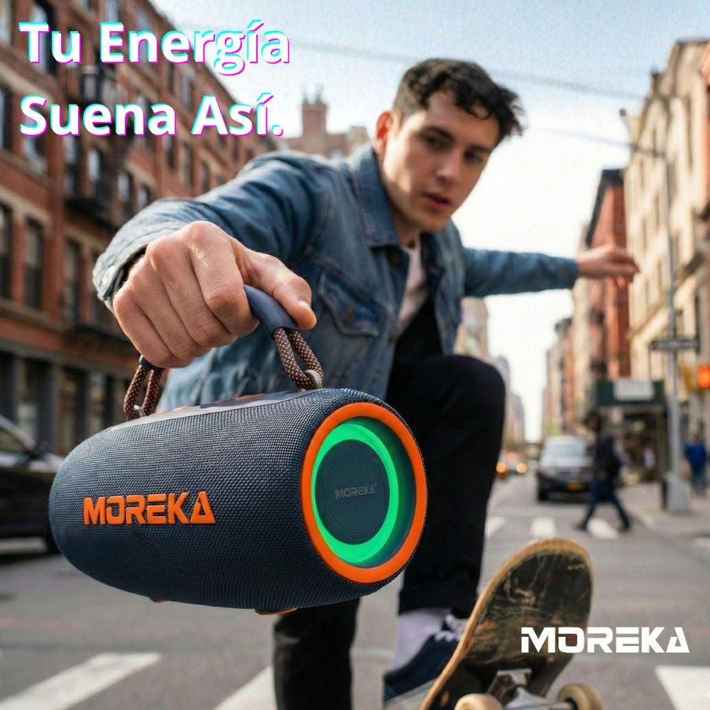 Bocina Moreka A42 80W 40W+40W 8000mAh 6hrs de bateria Bluetooth IPX6 - Imagen 3