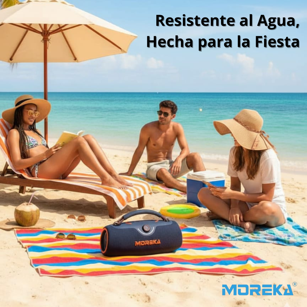 Bocina Moreka A42 80W 40W+40W 8000mAh 6hrs de bateria Bluetooth IPX6 - Imagen 6