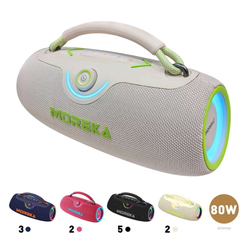Bocina Moreka A42 80W 40W+40W 8000mAh 6hrs de bateria Bluetooth IPX6 - Imagen 7