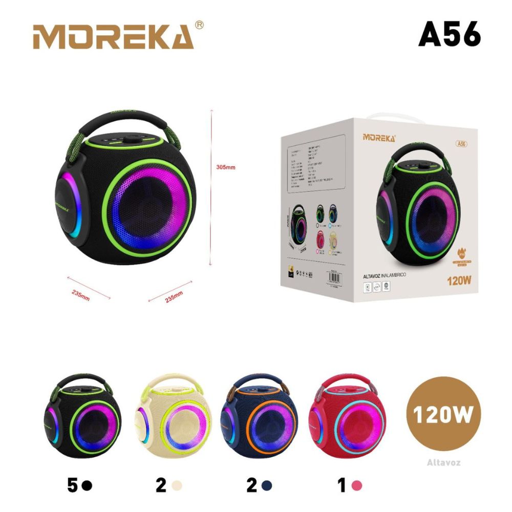 Bocina Moreka A56 120W 80W+40W 12000mAh 13 hrs de bateria Bluetooth IPX6 - Imagen 13