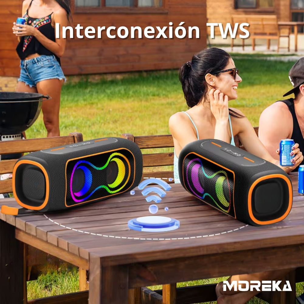 Bocina Moreka A47 70W 25W*2+10W 5000mAh 5hrs de bateria Bluetooth IPX6 - Imagen 2