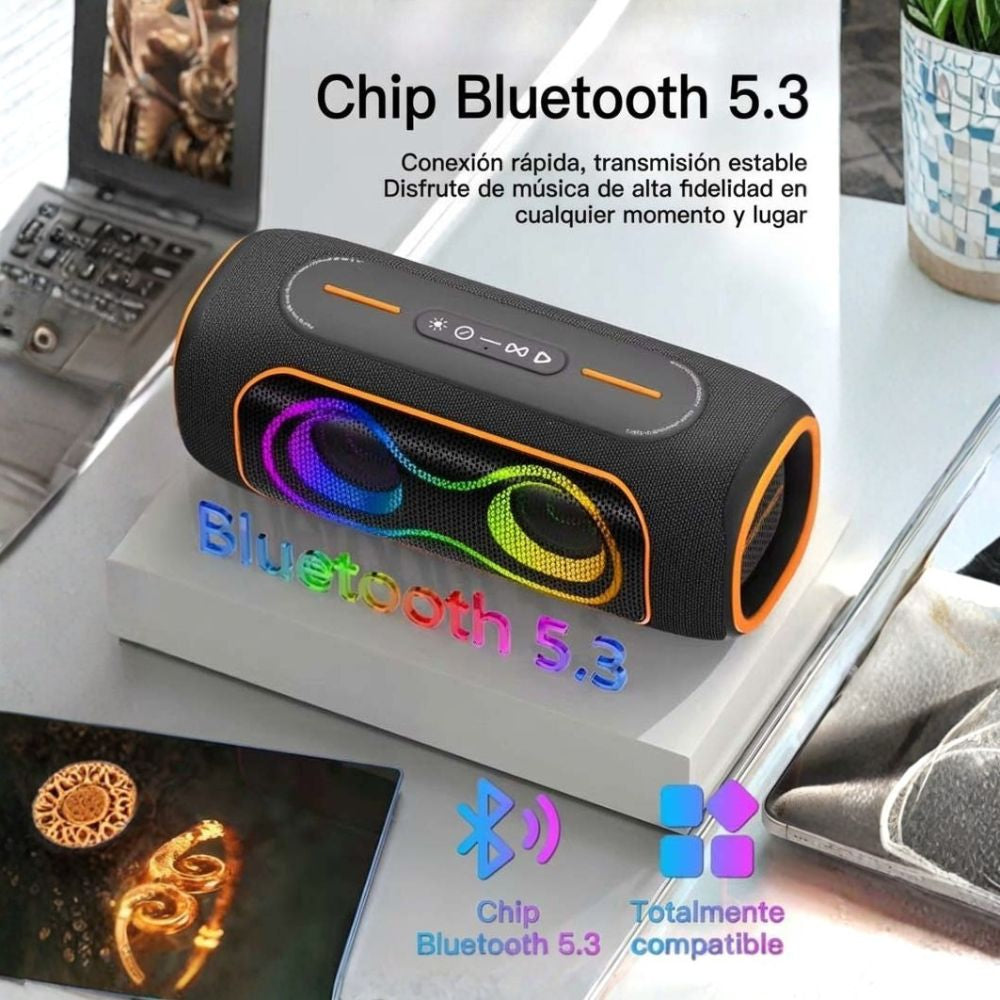 Bocina Moreka A47 70W 25W*2+10W 5000mAh 5hrs de bateria Bluetooth IPX6 - Imagen 6