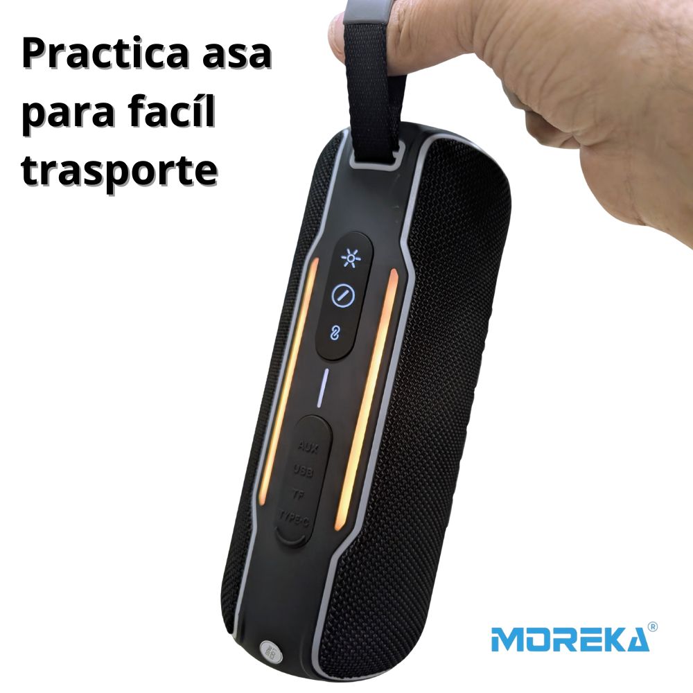 Bocina Moreka A51 30W 15W*2 3600mAh 8hrs de bateria Bluetooth IPX6 - Imagen 6