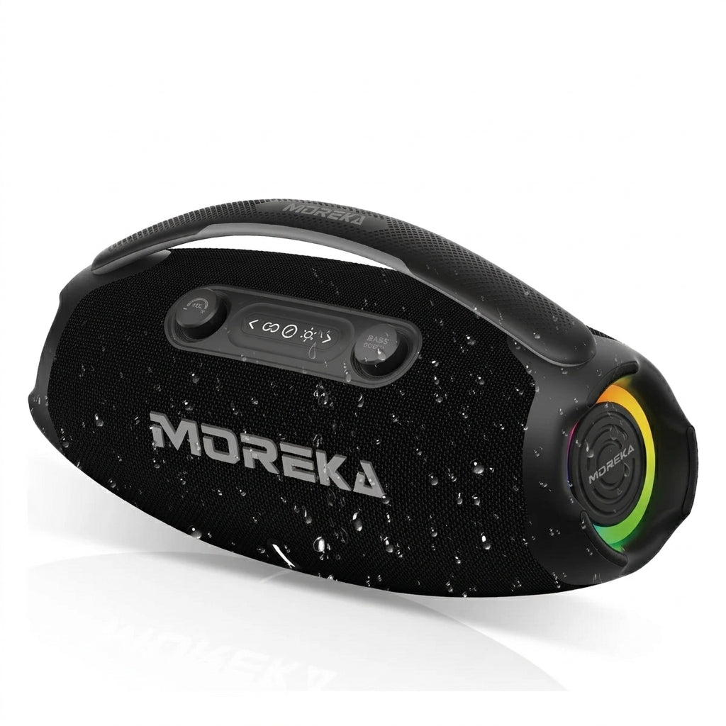 MOREKA A40 Bocina Bluetooth 70W BT 5.3 10m, Tipo-C, IPX6, LED RGB - Imagen 1