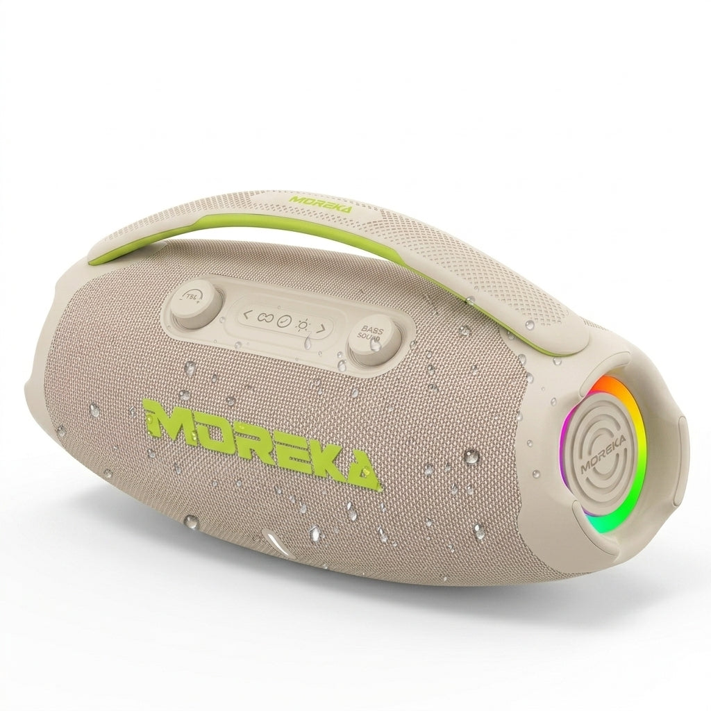 MOREKA A40 Bocina Bluetooth 70W BT 5.3 10m, Tipo-C, IPX6, LED RGB - Imagen 8