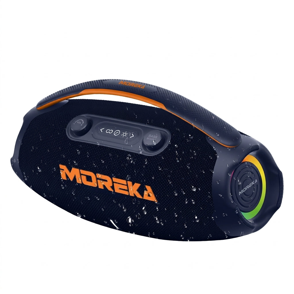 MOREKA A40 Bocina Bluetooth 70W  BT 5.3 10m,  Tipo-C, IPX6, LED RGB - Imagen 10