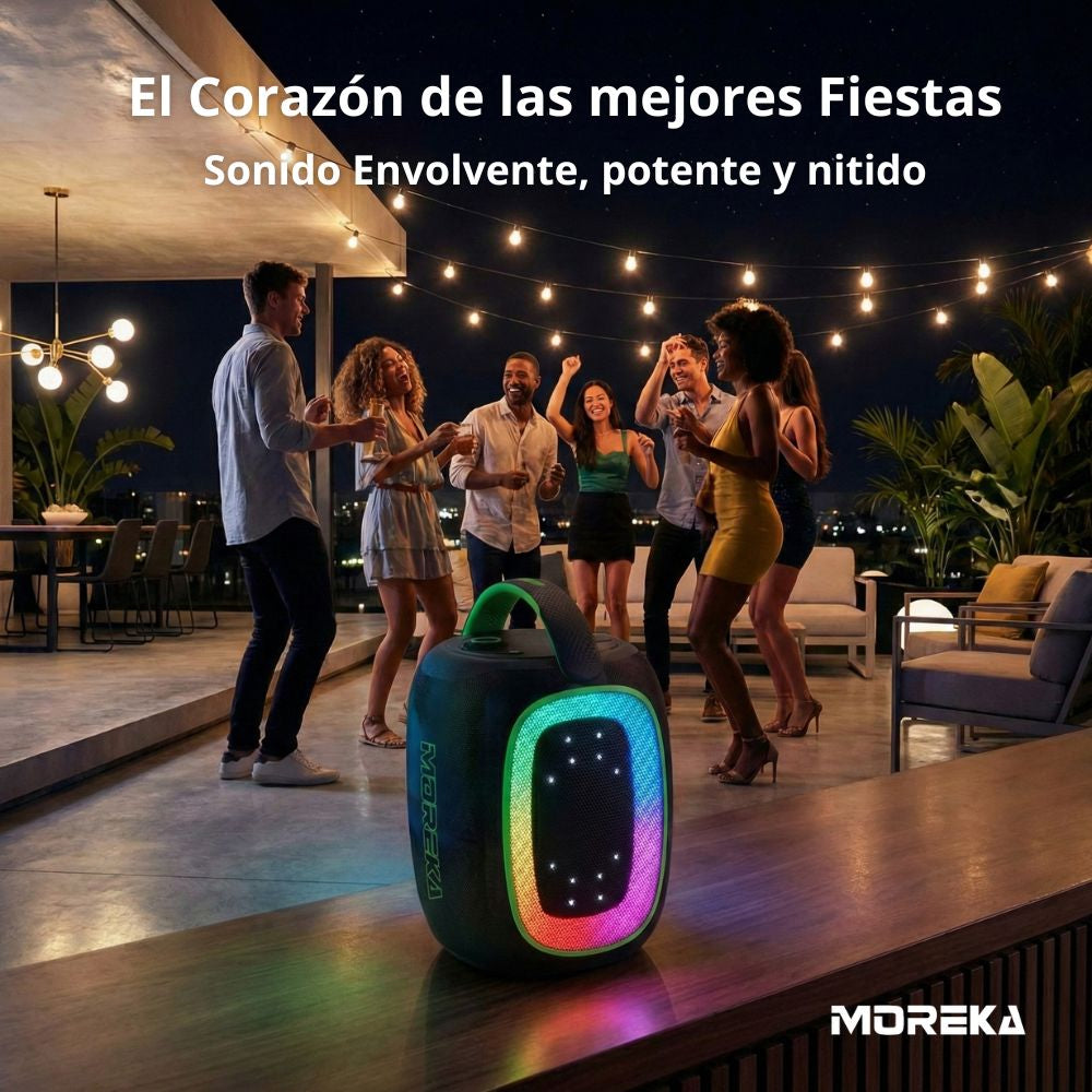 Bocina Moreka A58 230W 2400mAh 5hrs de bateria Bluetooth IPX6 - Imagen 5
