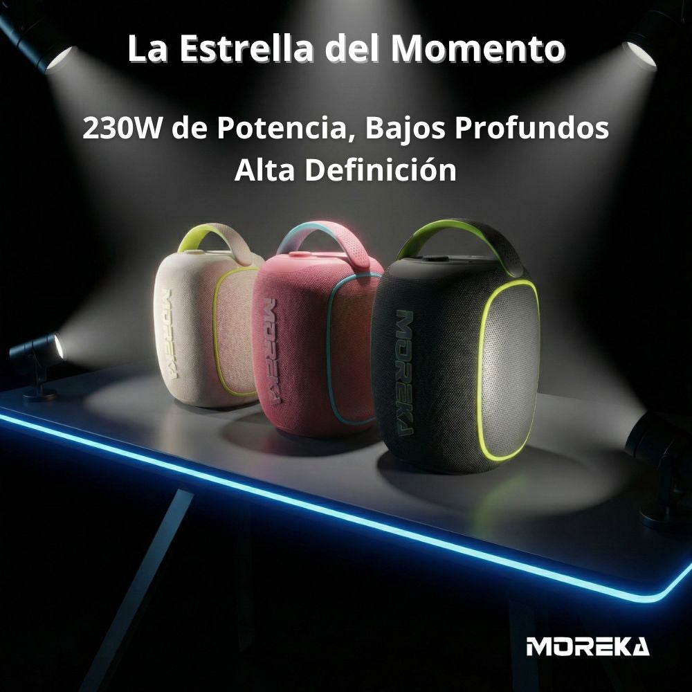 Bocina Moreka A58 230W 2400mAh 5hrs de bateria Bluetooth IPX6 - Imagen 7