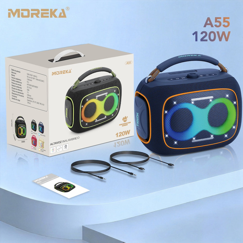 Bocina Moreka A55 120W 12000mAh 8hrs de bateria Bluetooth IPX6 - Imagen 11