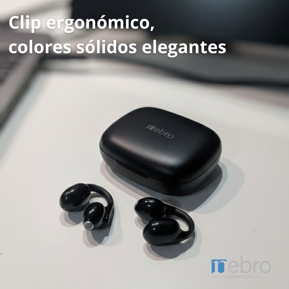 Audífonos Bluetooth clip 40mAh Estuche 400mAh 20h con estuche Nebro WE-501 - Imagen 5