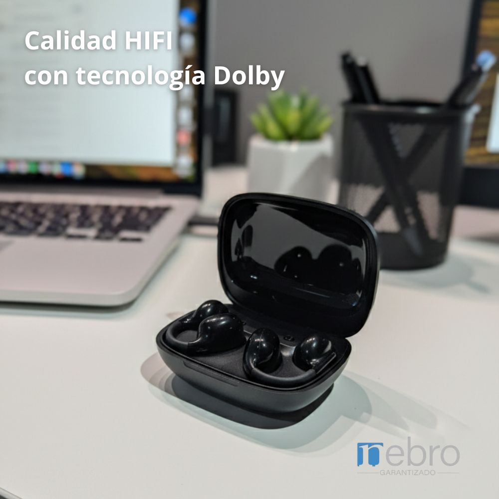 Audífonos Bluetooth clip 40mAh Estuche 400mAh 20h con estuche Nebro WE-501 - Imagen 6