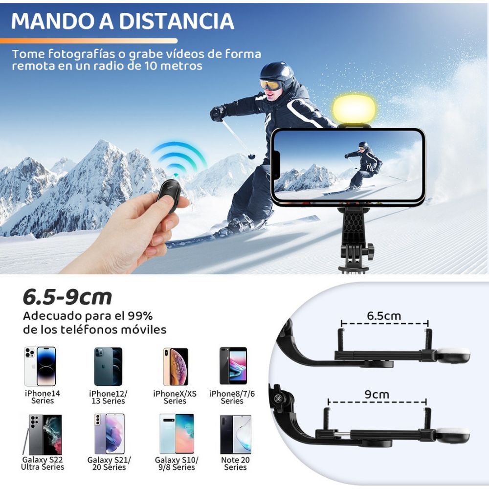 Baston Selfie Stick Tripie Celular Control Remoto Bluetooth X17D - Imagen 7