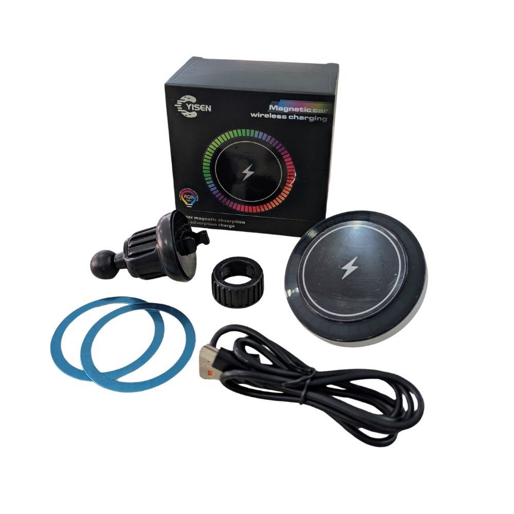 Cargador Magnético Inalámbrico 15W con gancho para auto Yisen X58 - Imagen 2