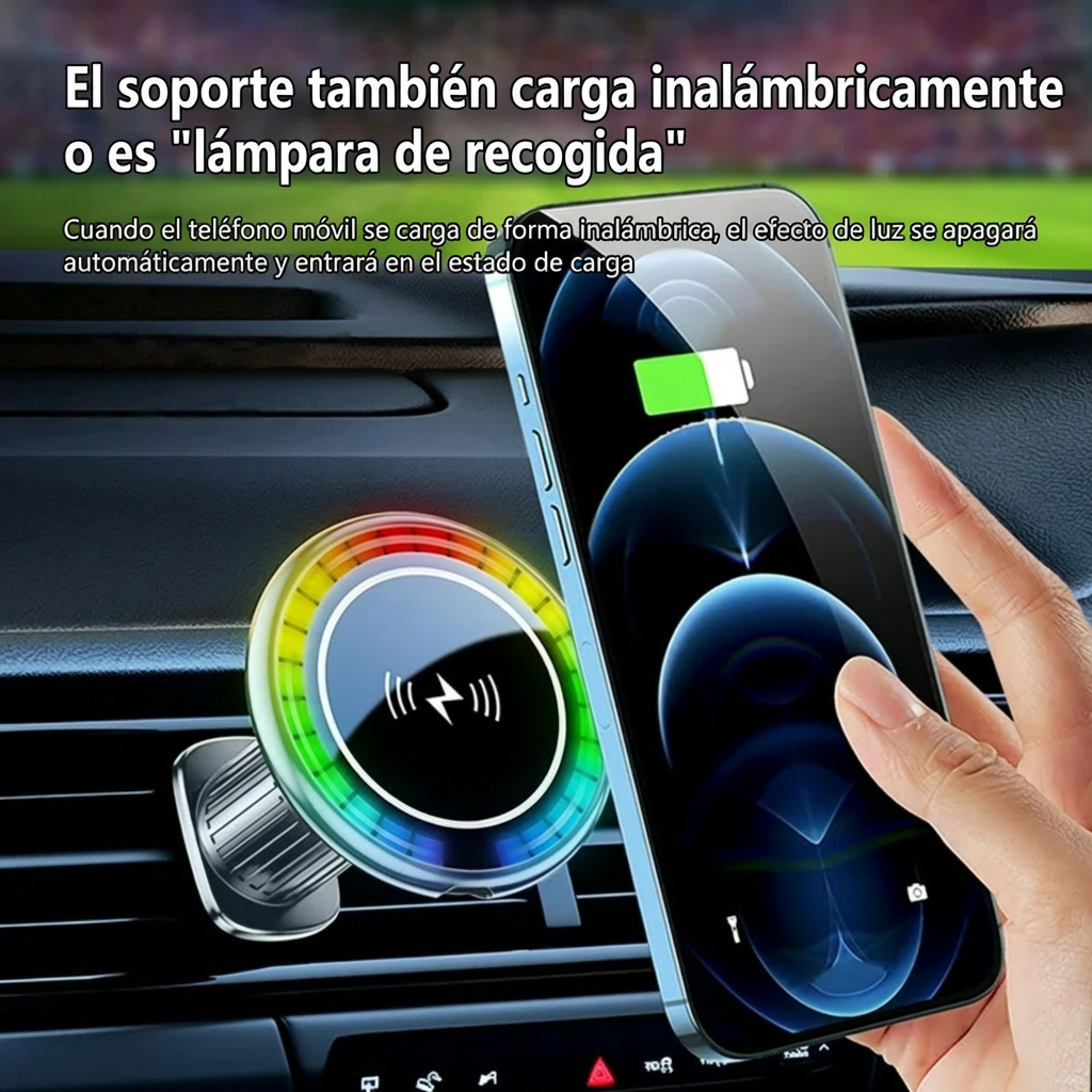 Cargador Magnético Inalámbrico 15W con gancho para auto Yisen X58 - Imagen 4