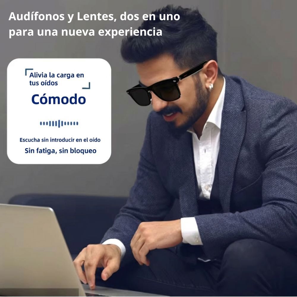 Lentes inteligentes traducción automática, asistente de Voz SIRI y Google, manos libres GS-08 - Imagen 6