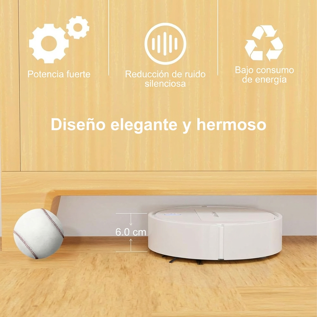 Robot Aspirador Blanco Bugu 1528A - Imagen 5