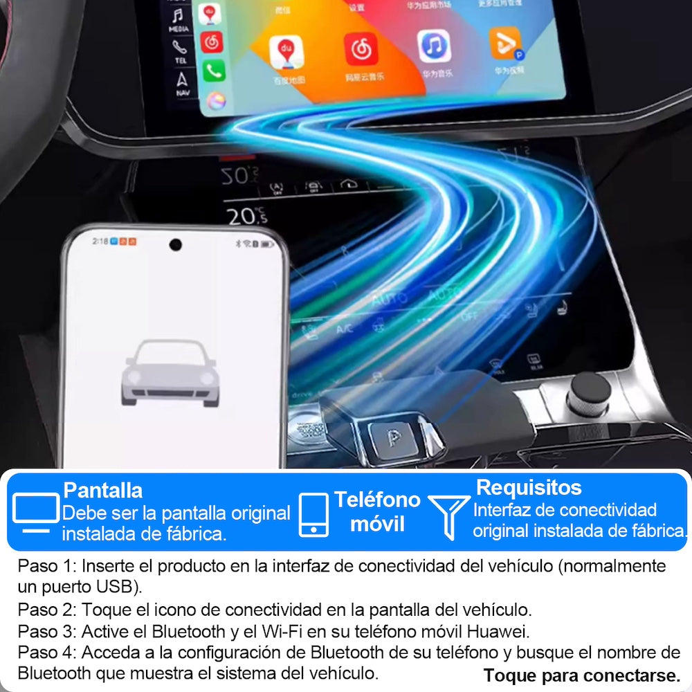 Adaptador 2en1 Inalámbrico para Carplay y - Imagen 10