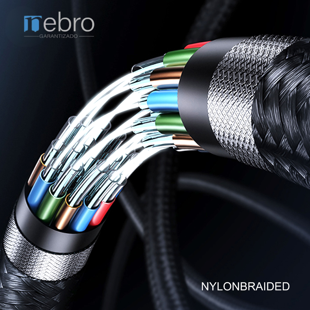 Cable carga ultra rápida máxima 60W, USB-C 1.2M Nebro WD-309T - Imagen 4