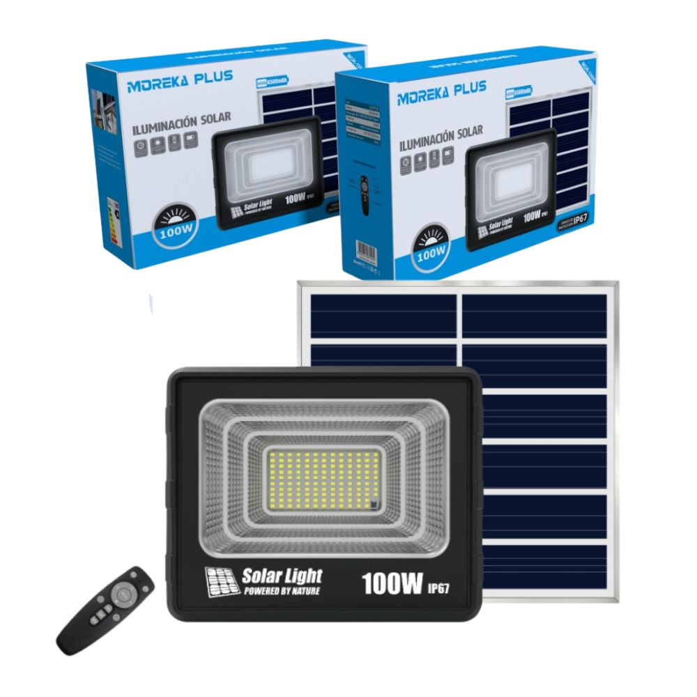 Reflector Solar 100W 6500mAh con Panel solares para intemperie IP67 MOR-100H - Imagen 11
