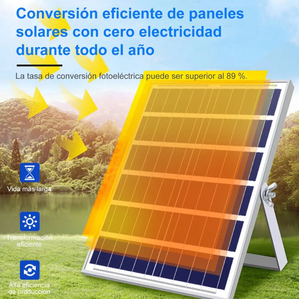 Reflector Solar 100W 6500mAh con Panel solares para intemperie IP67 MOR-100H - Imagen 4