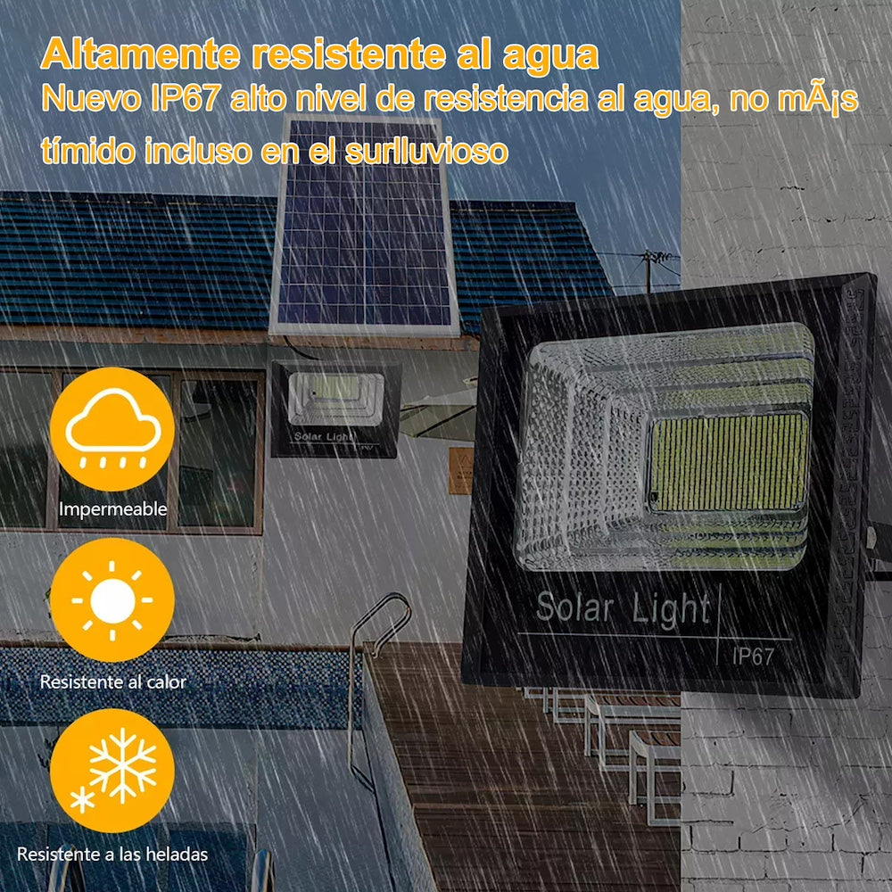Reflector Solar 100W 6500mAh con Panel solares para intemperie IP67 MOR-100H - Imagen 6