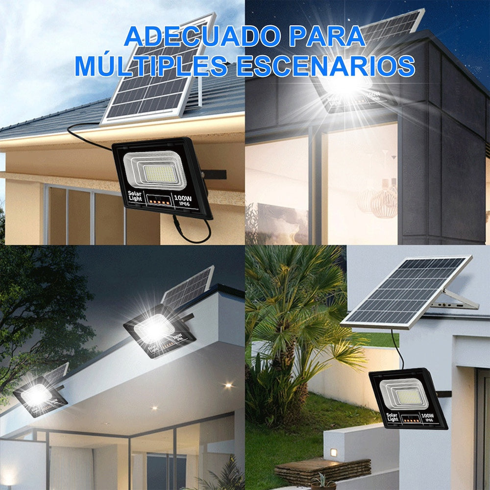 Reflector Solar 100W 6500mAh con Panel solares para intemperie IP67 MOR-100H - Imagen 7
