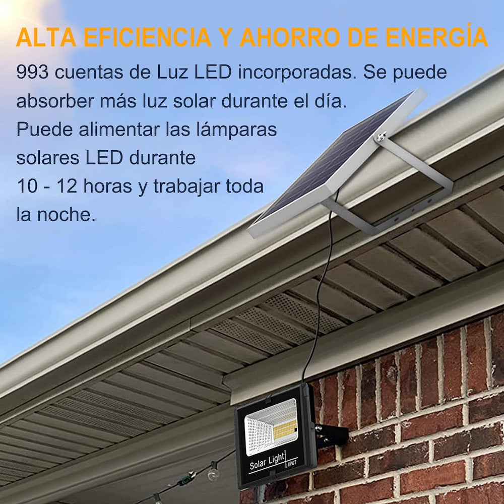 Reflector Solar 100W 6500mAh con Panel solares para intemperie IP67 MOR-100H - Imagen 8