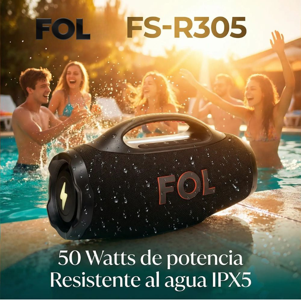 Bocina FOL FS-R305 50W 4000mAh 8hrs de bateria Bluetooth IPX5 - Imagen 5